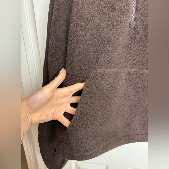 Outdoor Voices Brown Primo Fleece 1/4 Zip Hoodie - Picture 7 of 14